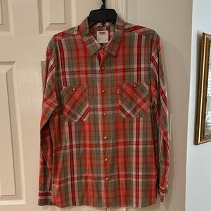 Levi's Men's Multicolor Plaid Button Down Shirt
